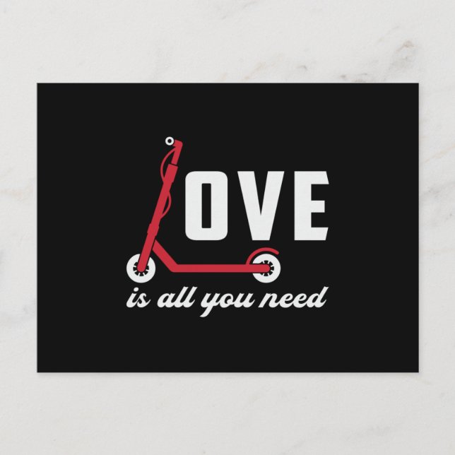 Carte Postale L'Amour Du Pilote De Scooter Est Tout Ce Dont Vous (Devant)