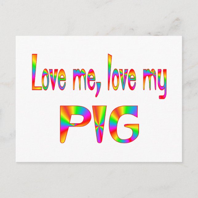 Carte Postale L'amour du porc (Devant)