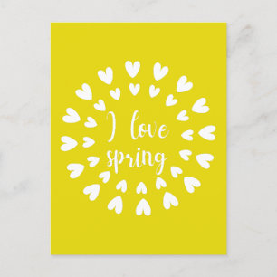 Carte Postale L'Amour du Printemps, Petits Coeurs