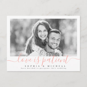 Carte Postale L'amour du script élégant est le report photo pati