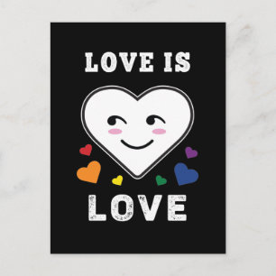 Carte Postale L'amour du visage du coeur est l'amour Gay pride L