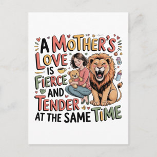 Carte Postale L'amour d'une mère est à la fois féroce et tendre