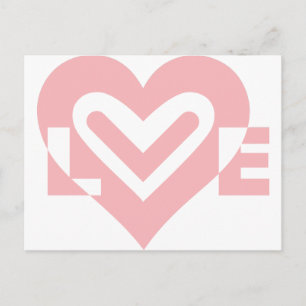 Carte Postale L'amour en rose