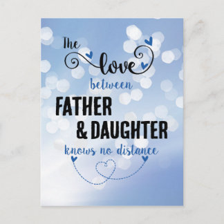 Carte Postale L'amour entre le père et la fille distance