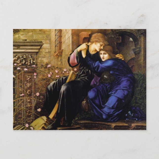Carte Postale L'amour entre les ruines - Edward Burne-Jones (Devant)