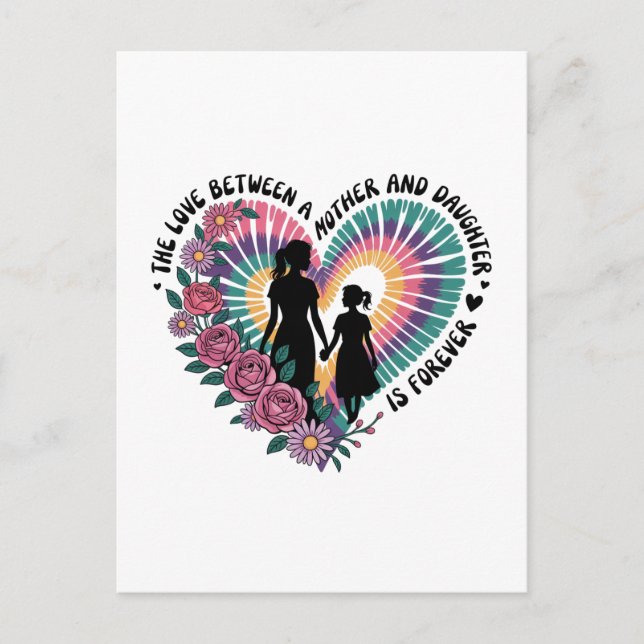 Carte Postale L'amour entre une mère et une fille est éternel (Devant)