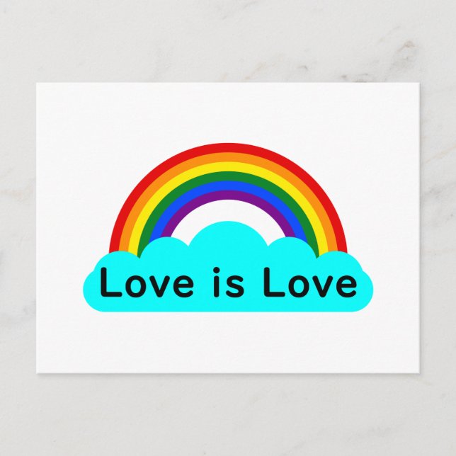 Carte Postale L'amour est amour - LGBT Rainbow Postcard (Devant)