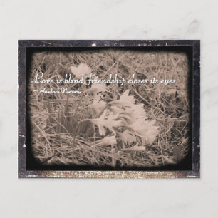 Carte Postale L'amour est aveugle, l'amitié ferme les yeux