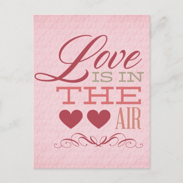 Carte Postale L'amour est dans l'air (Devant)