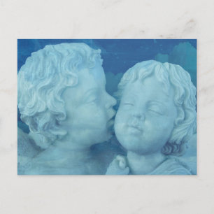 Carte Postale L'amour est dans l'air, Vintages Anges en Pierre B