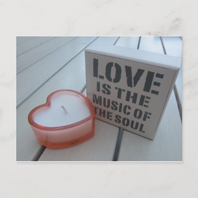 Carte Postale L'amour est la musique de l'âme, n'est-ce pas ? (Devant)