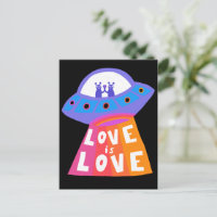 L'AMOUR EST L'AMOUR Aliens vaisseau spatial coloré