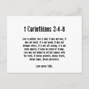 Carte Postale L'amour est patient