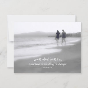 Carte Postale L'amour est patient L'amour est gentil Cor 13:4 Ve