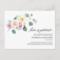 L'amour est patient Report de mariage eucalyptus