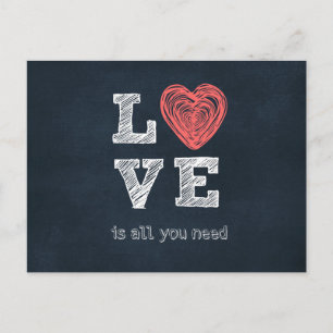 Carte Postale L'amour est tout ce dont vous avez besoin Citer