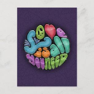 Carte Postale L'Amour Est Tout Ce Dont Vous Avez Besoin -rnd