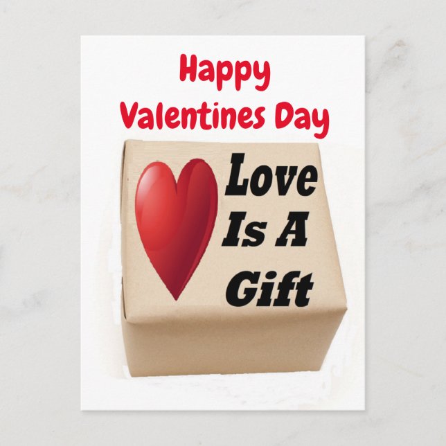Carte Postale L'amour est un cadeau (Devant)