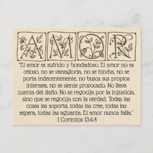 Carte Postale L'amour est un Patient-Genre-Jamais échoue~Écritur