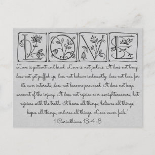 Carte Postale L'amour est un Patient-Genre-Jamais échoue~Écritur