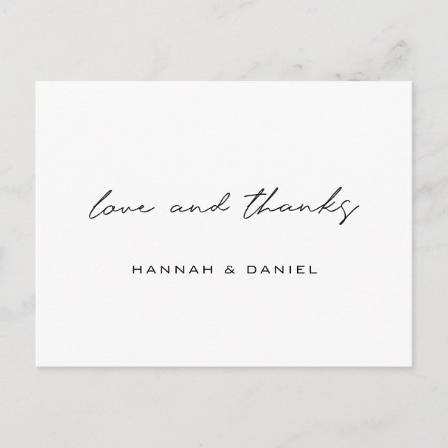 Carte Postale L'amour et les remerciements Un simple Merci Maria (Devant)