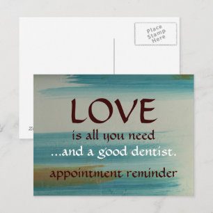 Carte Postale L'amour et un bon dentiste