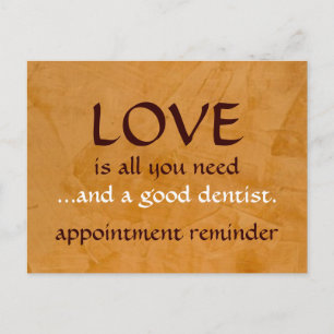 Carte Postale L'amour et un bon dentiste