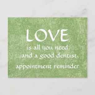 Carte Postale L'amour et un bon dentiste