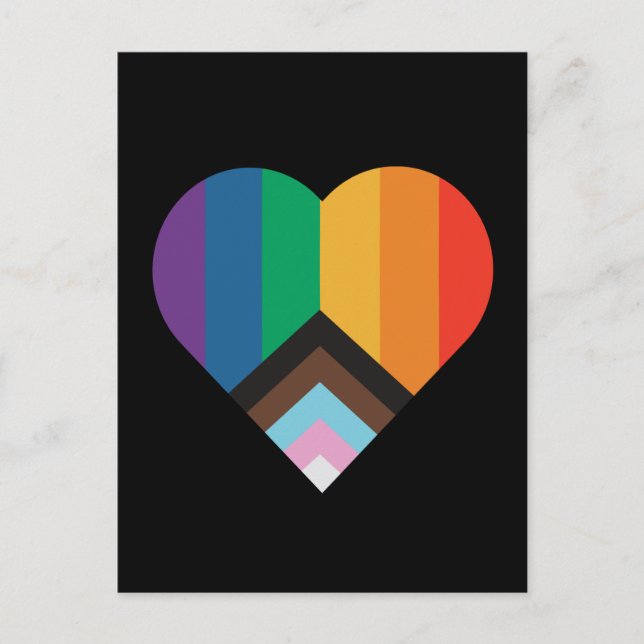 Carte Postale L'amour LGBT+pride. drapeau arc-en-ciel (Devant)