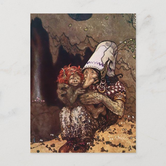 Carte Postale « L'amour maternel » de John Bauer (Devant)