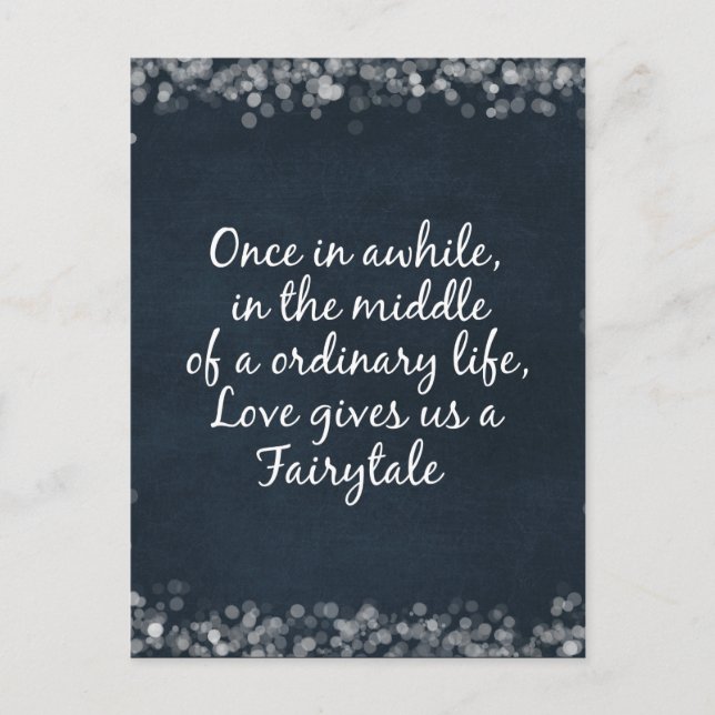 Carte Postale L'amour nous donne un devis de conte (Devant)