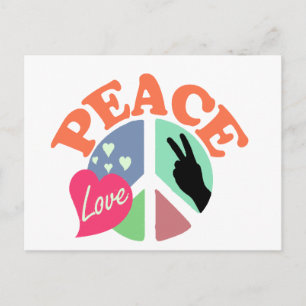 Carte Postale L'amour pour la paix