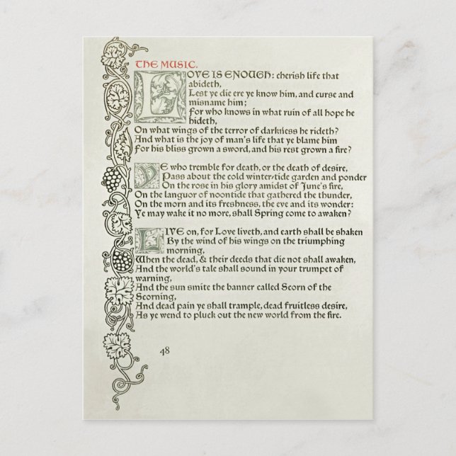 Carte Postale L'amour suffit, 1897 (Devant)