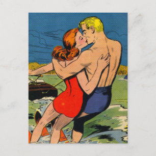 Carte Postale L'amour sur le ski