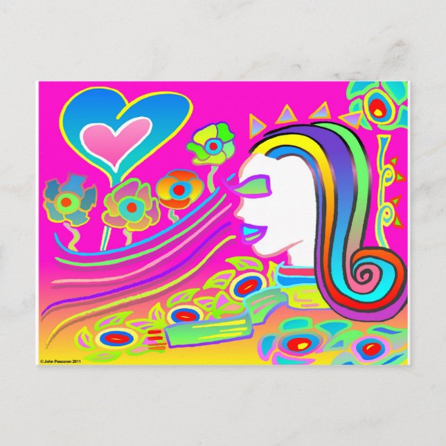 Carte Postale L'amour va fleurir : l'espace de rêve (Devant)