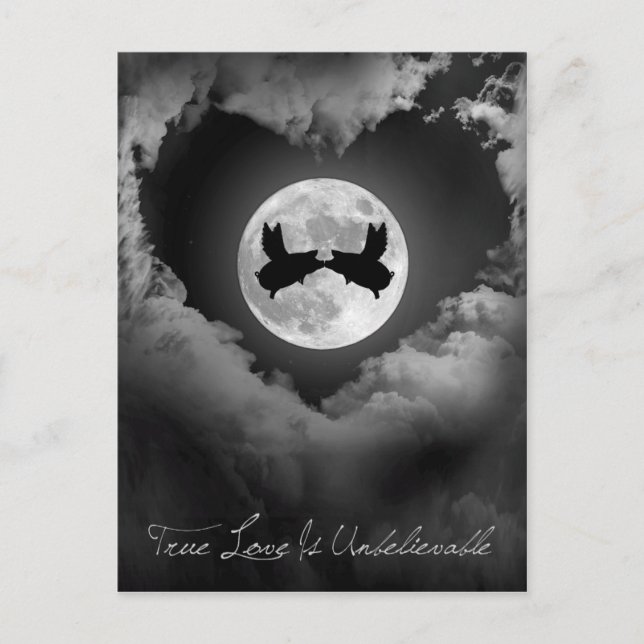 Carte Postale L'Amour Véritable Est Des Chiens Incroyables Qui V (Devant)