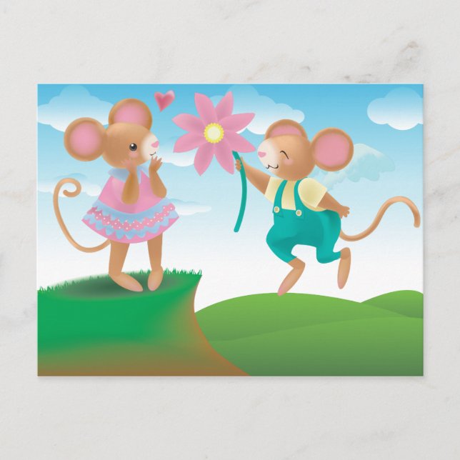 Carte Postale L'amour vous donne des ailes (Devant)