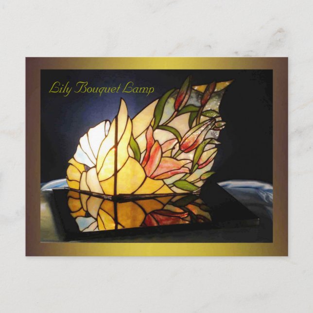 Carte Postale Lampe Lily Bouquet Art (Devant)