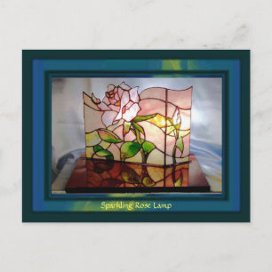 Carte Postale Lampe Rose étincelante