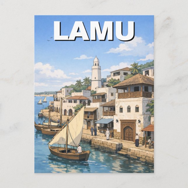 Carte Postale Lamu Kenya (Devant)