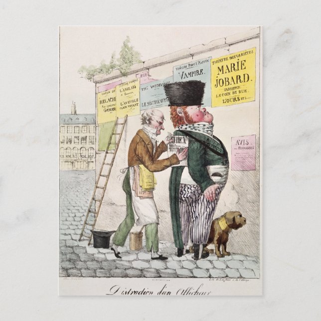 Carte Postale L'amusement d'un autocollant à Bill, 1820 (Devant)