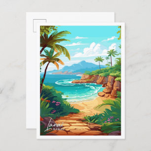 Carte Postale Lanai Hawaii - Illustration Vintage de voyage