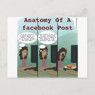 Carte Postale L'anatomie d'une publication Facebook drôle