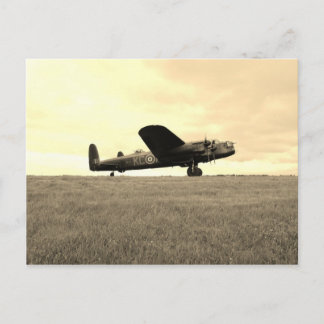 Carte Postale Lancaster Bomber Sepia Tone