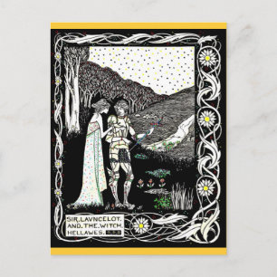 Carte Postale Lancelot et Hellawes la sorcière