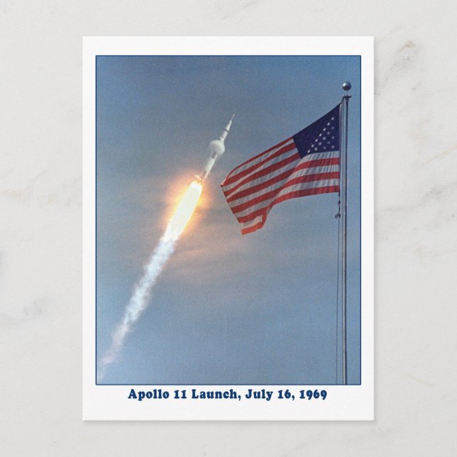 Carte Postale Lancement d'Apollo 11 le 16 juillet 1969 (Devant)