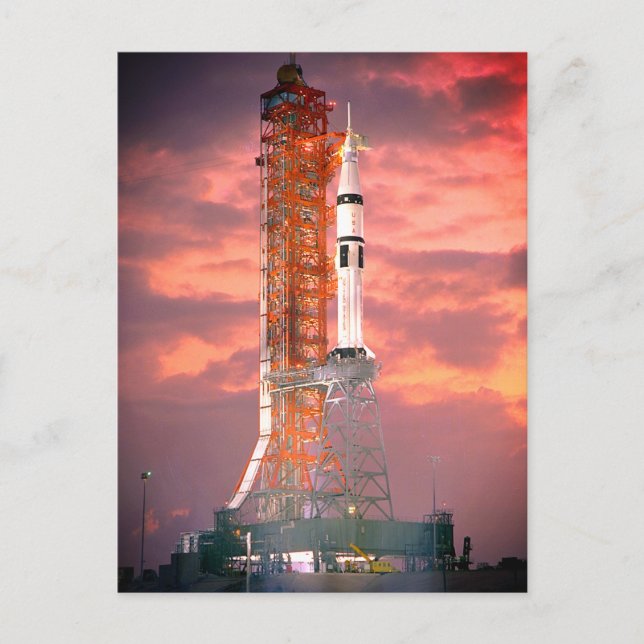 Carte Postale Lancement de la fusée Apollo Saturn 1B (Devant)