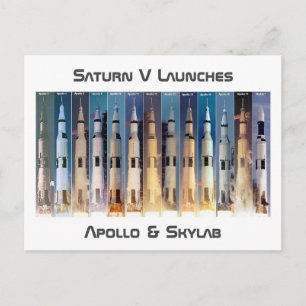 Carte Postale Lancement de la fusée Saturn V Moon