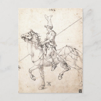 Carte Postale Lancer à cheval par Albrecht Durer