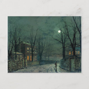 Carte Postale L'Ancien Hall Sous Le Lune John Atkinson Grimsha